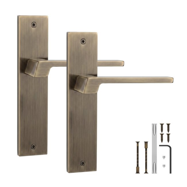 Spectra Antique Brass Door Lever Handles