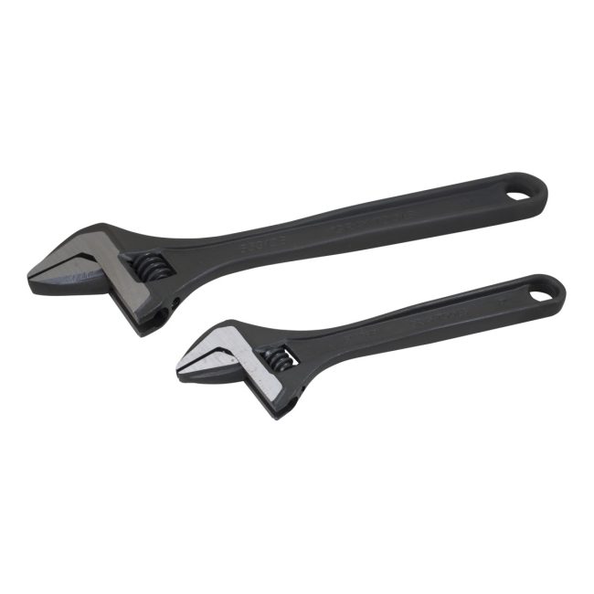 Gray Tools 2 Piece Adjustable Wrench Set